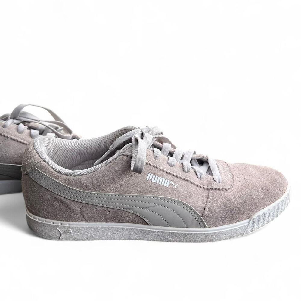 Grey Purple Puma Suede Sneakers